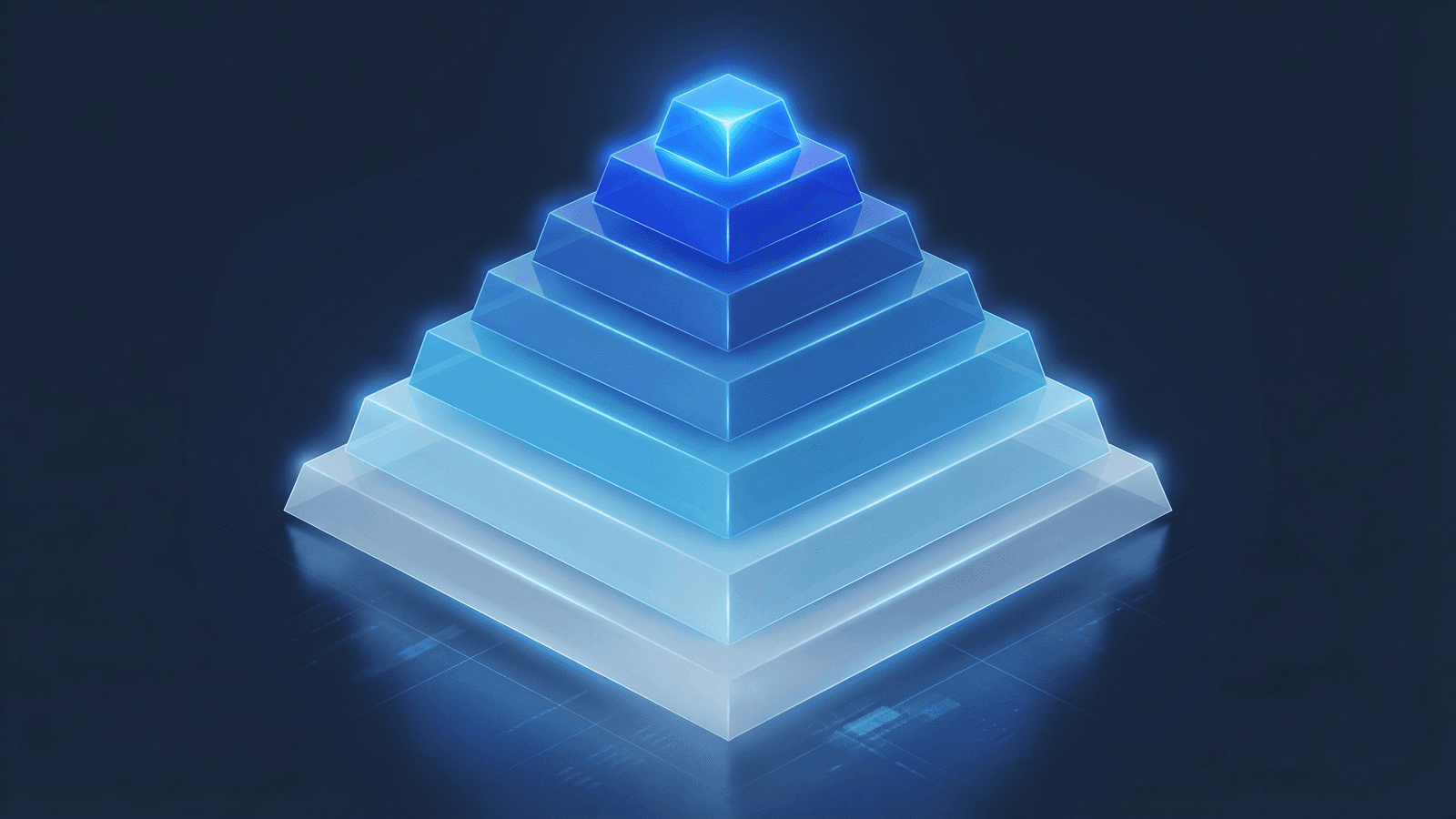 Visual pyramid showing the 7 buyer intent signals ranked from strongest at top to weakest at bottom